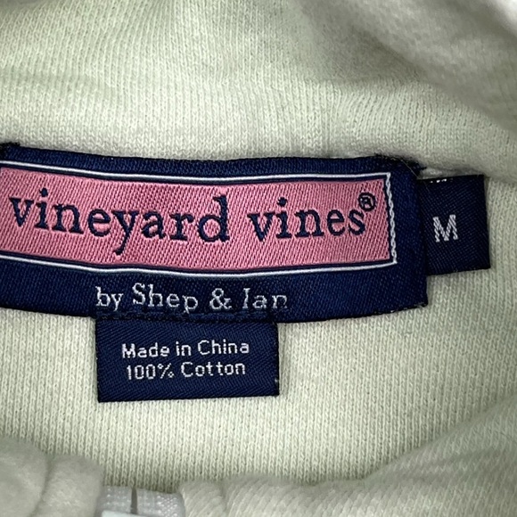 Vineyard Vines Sweatshirt Womens M Spring Green/Yellow Pullover 1/4 Zip Preppy - Picture 4 of 9